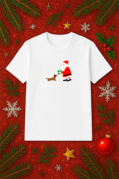 SVART WEAR Μπλουζάκι με θέμα την Πρωτοχρονιά oversized Χριστουγεννιάτικο μπλο...