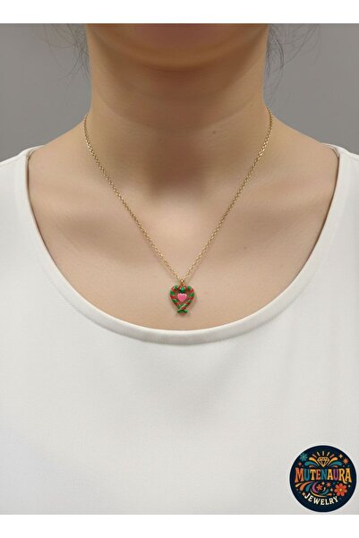 Mutenaura قلادة رأس السنة الجديدة من الفولاذ المزخرف