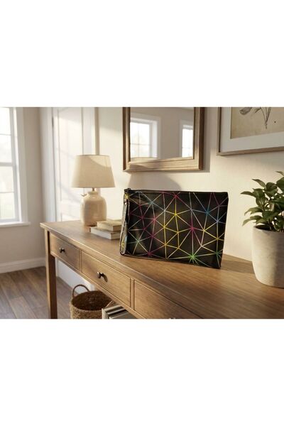 YONCA OUTLET Geantă clutch unisex – 23x14 cm Geantă de mână elegantă, cu ferm...