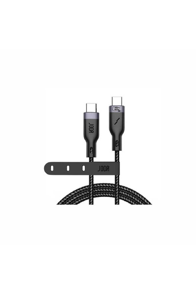 Joda جودا- سلك نايلون تايب سي الى تايب سي بقوة 240 واط بطول 1 متر - اسود