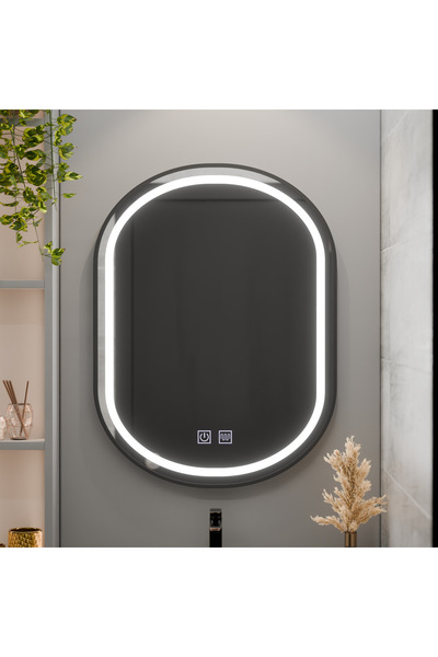 Alista Home Oglindă ovală VETRO LED 50 x 80 cm - tactilă, antiaburire, reglab...