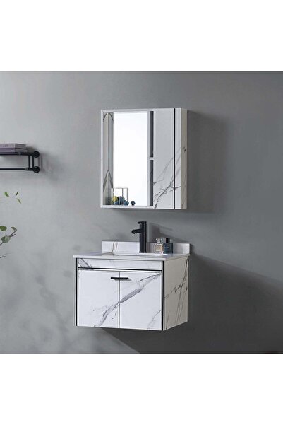 Alista Home Bathroom Furniture Set CORFU, 60 x 48 cm, 2 Pieces, Black and White