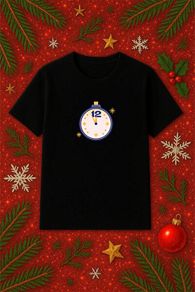 SVART WEAR Μπλουζάκι με θέμα την Πρωτοχρονιά oversized Χριστουγεννιάτικο μπλο...