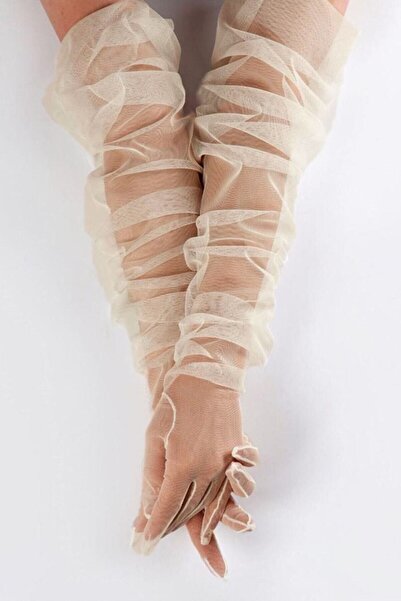 Limelia Mănuși de mireasă Accesoriu pentru costum Mănuși lungi din tul crem