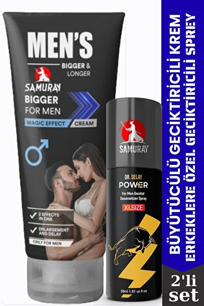 SAMURAY Erkeklere Özel Geciktiricili ve Büyütücülü Krem Yeni Formül 30 ml Gec...