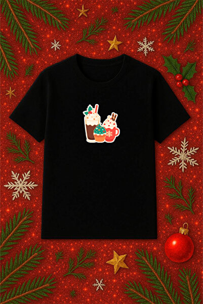 SVART WEAR Tricou tematic de Anul Nou supradimensionat tricou Crăciun Crăciun