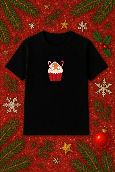 SVART WEAR Μπλουζάκι με θέμα την Πρωτοχρονιά oversized Χριστουγεννιάτικο μπλο...