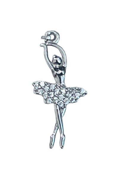 Flippy Pendant, Jolie Silver, 925 Silver, Ballerina Model with Zircons, 27 x ...