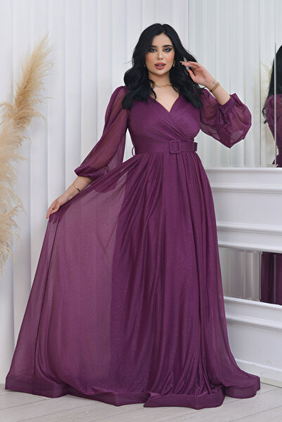 Helen Fashion Simli Tül Abiye