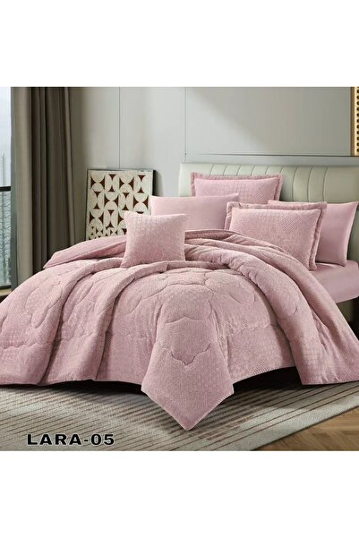 ALMIAAD Lara double bedspread made of velvet and soft fur with a modern design, 230x250