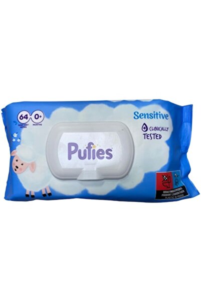 Pufies Șervețele umede sensibile, 64 buc.