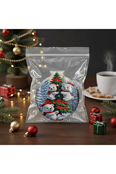 BFM DİJİTAL BASKI ÜRÜNLERİ Resmi Yılbaşı Temalı Kapaklı Cep Aynası – Yeni Yıl...