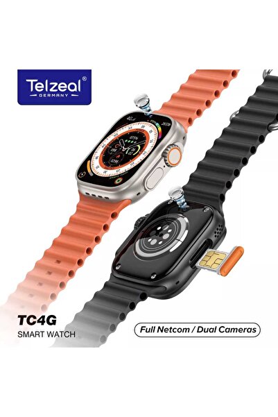 TELZEAL TC4G Smart Watch Dual Camera 2.2 Inch Full Screen with 4GB RAM 64GB S...