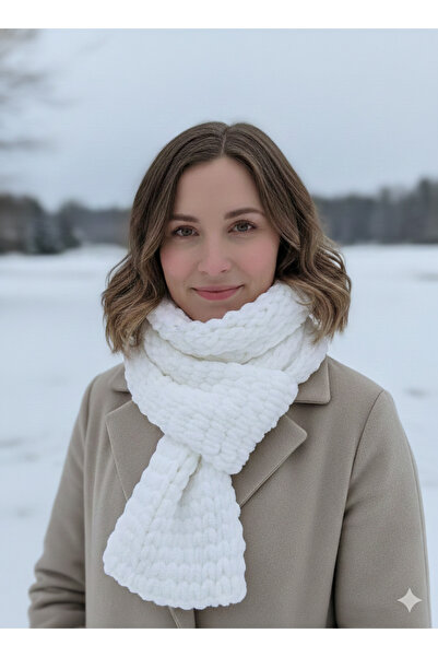 MESKSTORE El örgüsü puffy ip atkı yumuşak kalın sıcak kışlık hediyelik yetişk...