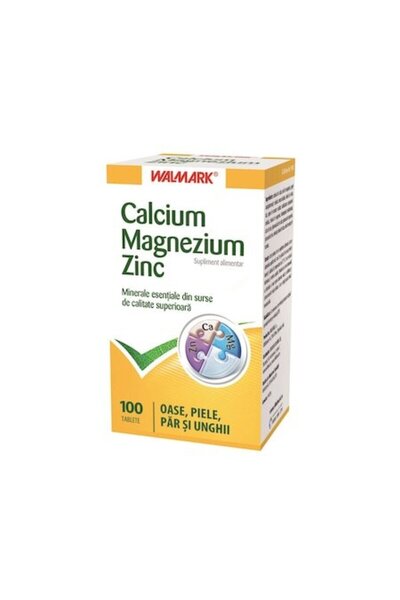 walmark Supliment alimentar Calciu Magneziu Zinc Walmark, 100 comprimate
