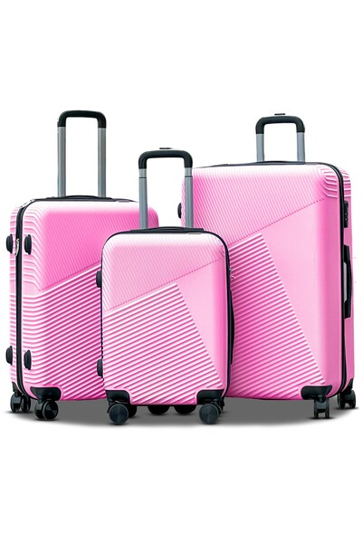 ZAAPPY Hard Shell Lightweight 3PCS Set (20/24/28 Inch) Luggage, Smooth Wheels, Secured Lock, Suitcase