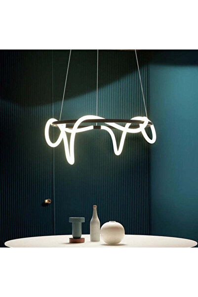 Alista Home Candelabru LED DIVINO Negru 91W, Tub flexibil din silicon, 60 cm, Reglabil 3000K/4000K/6000K