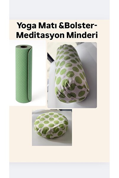 SUNYOGA Yoga & Meditasyon Seti – Mat, Bolster ve Meditasyon Minderi (Yeşil)