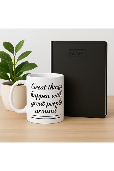 OEM Office gift set – Mug with inspirational message + 2026 Agenda, Tipo-Art