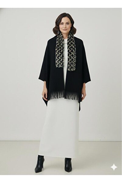 ARMİZA imprimeu leopard Şal – Textura moale, tricotaj de iarnă pentru femei, şal de umăr.