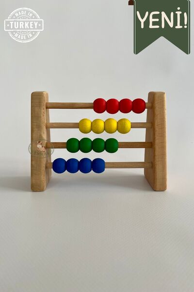 DORU Doğal Sağlıklı Ahşap Oyuncak Montessori Abaküs Analitik Zeka Matematik Ç...