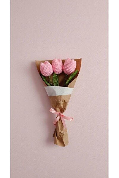 HENERA باقة زهور التوليب الوردية الدائمة / عيد الحب / هدية / عيد ميلاد / رأس ...