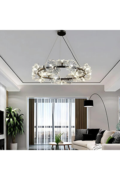 Alista Home Candelabru din cristal Magno PETERHOF, diametru 62 cm, 25 x G4, negru, înălțime reglabilă