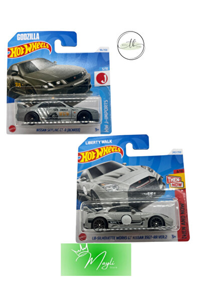 HOT WHEELS Nissan Skyline GT-R (BCNR33) Godzilla LBWK Nissan 35GT-RR VER.2 1/64 ölçek 2024 Lot Maylistore 25/8