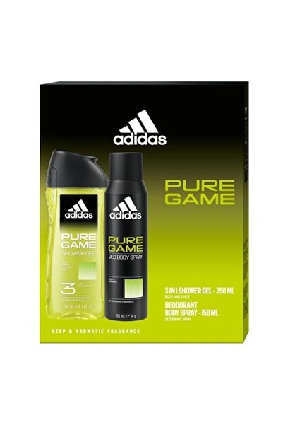 adidas Pure Game Gift Set: Deodorant 150 ml + Shower Gel 250 ml