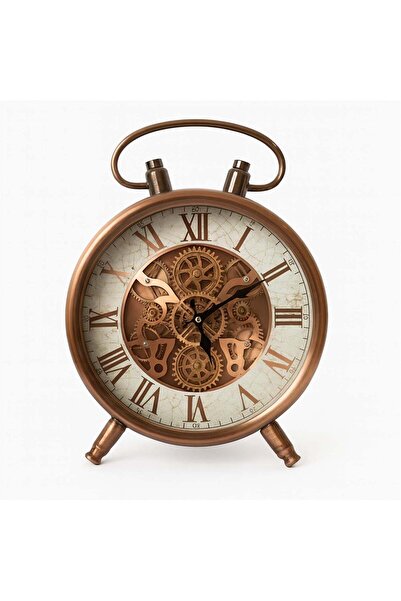 YASAR CONCEPT Gearvia Metal Çarklı Masa Saati 25x36 Cm