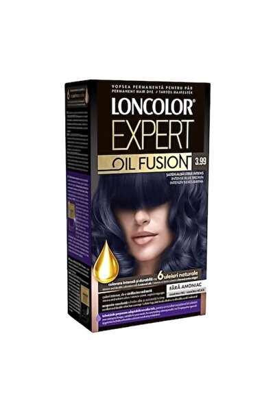 Loncolor Set Vopsea de Păr Permanentă Expert Oil Fusion 3,99 Albastru-Bărbat ...