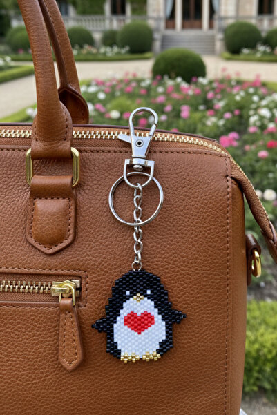 Tupek Store Handmade Bag Charm Penguin Made from Colorful Miyuki Beads