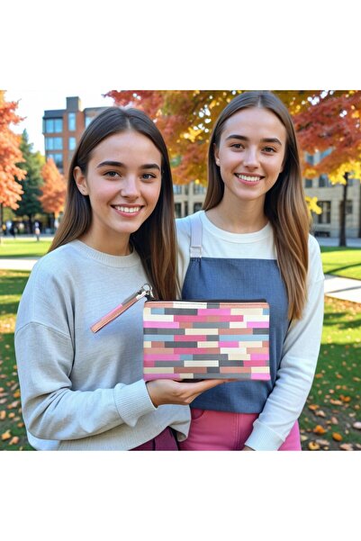 YONCA OUTLET Geantă clutch unisex – 23x14 cm geantă de mână cu fermoar, utili...