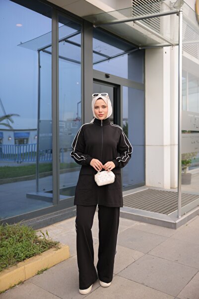 Ryzi Moda Women's Hijab Tracksuit Set with Zipper