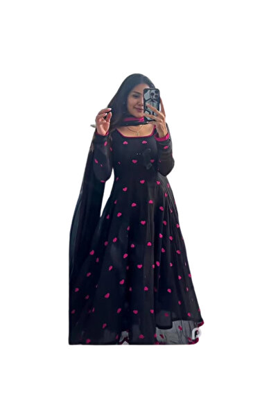 MYSMAR طقم فستان أسود مزهر - FFT5844 | أسود