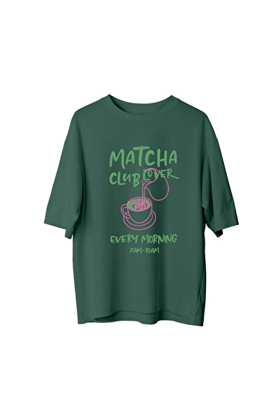 CANDLEMASTORE Matcha Lover Club - Oversized T-Shirt