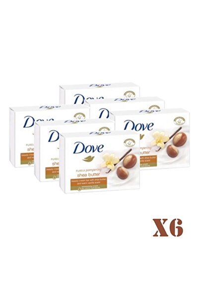 Dove Set de săpunuri hidratante - Unt de shea și vanilie, 6 x 90g