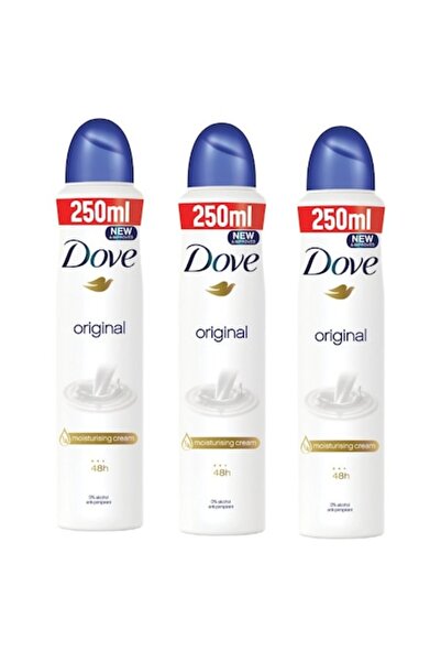 Dove Pack 3 x Original Spray Deodorant, 250 ml