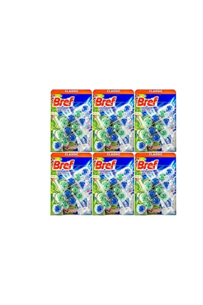 Bref Set 6 x Toilet Freshener Balls Power Aktiv 3x50g - Pine