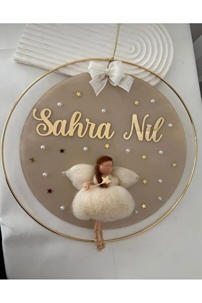 Tasarım Pleksi bebek kapı süsü, keçe peri bebek