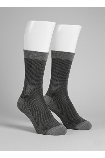 balkonda Men's Socks 2-Pack Jacquard Bamboo Long Stitch-Free Soft Stretchy Gr...