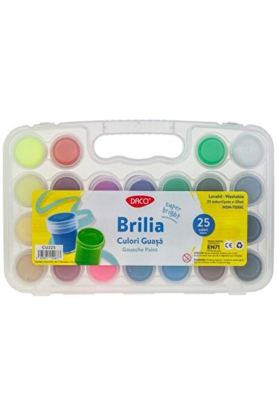 Daco Culori Guașă 25 Culori 20 ml BRILIA