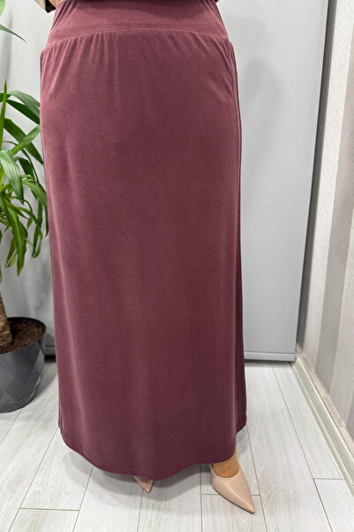 Sentez Ribbed Side Skirt Burgundy 5461