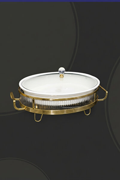 Generic Buffet warmer, oval serving dish, 14.5 cm, with a unique and elegant design.