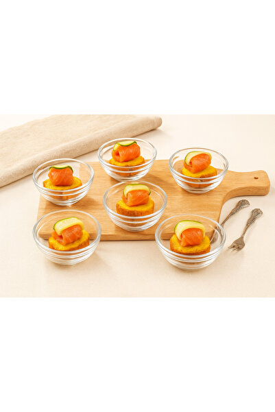 TOLMİN Store 6'lı Cam Kase | Sosluk Çerezlik Lokumluk Reçellik Kase | Çok Ama...