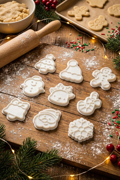 sin istanbul 9-Piece Christmas Themed Cookie Mold Set