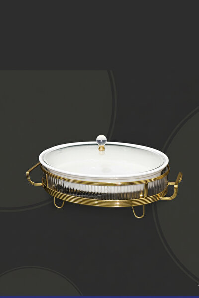 Generic Buffet warmer, oval serving dish, 16 cm, with a unique and elegant design.
