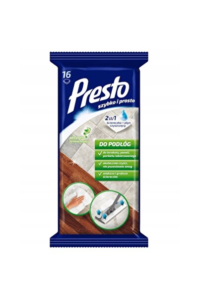 Presto wet wipes for all floor types, 16 pcs/pack