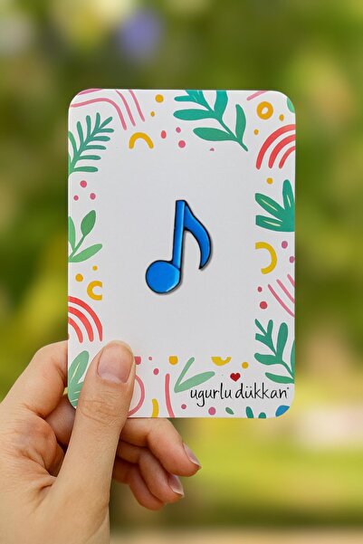 uğurlu dükkan Mavi Müzik Notası Rozet