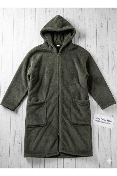 MOONSAND Wellsoft Ζακέτα με φερμουάρ και κουκούλα, μακριά φλις ζακέτα Unisex ...